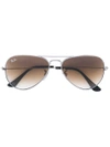Ray Ban Aviator Sunglasses In Metallic
