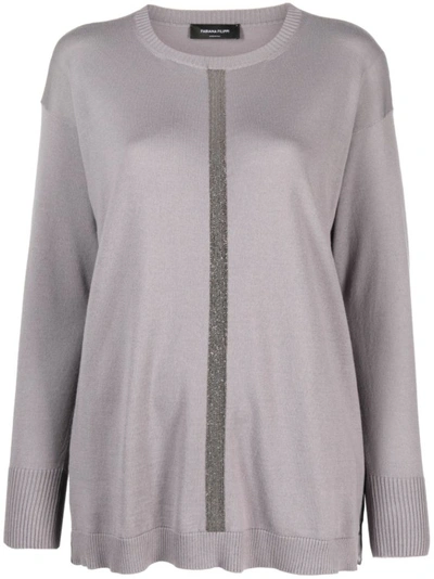 Fabiana Filippi Grey Wool Blend Sweaters
