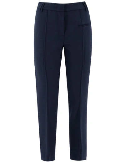 Fabiana Filippi Blue Skinny Stretch Wool Trousers