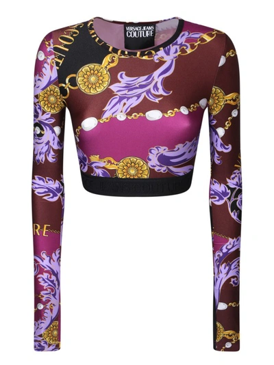 Versace Jeans Couture All-over Baroque Print Multicolor Top By