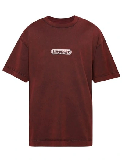 Givenchy Standard Short Sleeve Base T-shirt In Burgundy