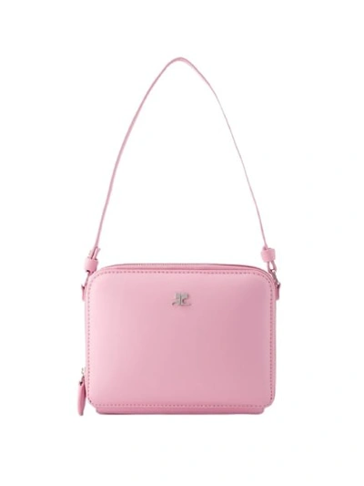 Courrèges Cloud Leather Tote Bag In Pink