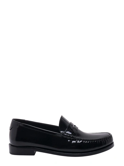 SAINT LAURENT BLACK LEATHER LOAFER