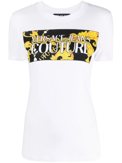 Versace Jeans Couture Logo-print T-shirt In White