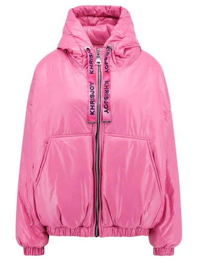 Khrisjoy Padded And Quilted Nylon Jacket In Pink