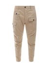 Dsquared2 Cargo Cotton Trouser With Pockets In Brown