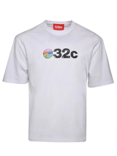 032c Logo-print Organic Cotton T-shirt In White