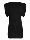 Wardrobe.nyc Cotton-jersey Mini Dress In Black