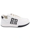 GIVENCHY LEATHER SNEAKERS WITH CONTRASTING 4G LOGO