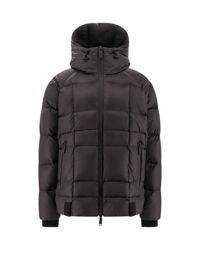 DSQUARED2 PADDED AND QUILTED JACKET WITH MAXI LOGO PRINT