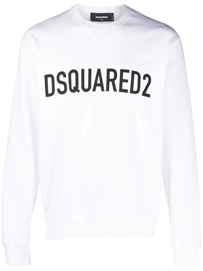 Dsquared2 White Sweatshirt With Lettering Logo
