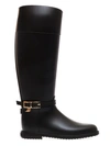 SERGIO ROSSI BOOT RUBBER AND BLACK LEATHER