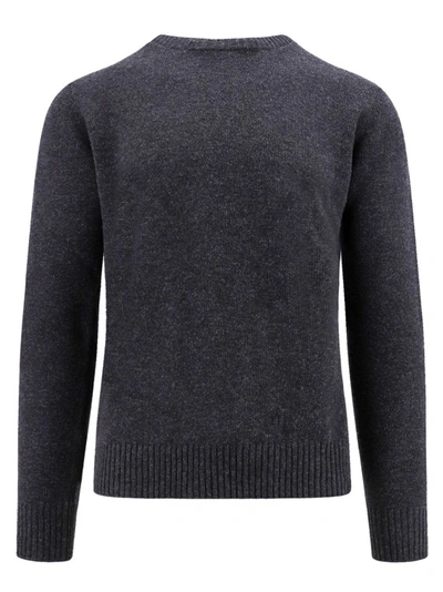 Roberto Collina Grey Wool And Cashmere Sweater In Black