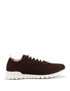 KITON BROWN KNITTED FABRIC ''FIT'' RUNNERS