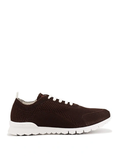 Kiton Green Knitted Fabric ''fit'' Runners In Brown