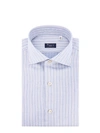 FINAMORE STRIPED COTTON AND CASHMERE SHIRT