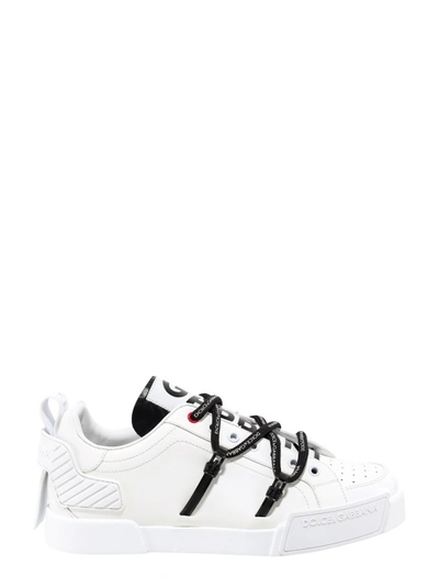 DOLCE & GABBANA PORTOFINO LEATHER SNEAKERS