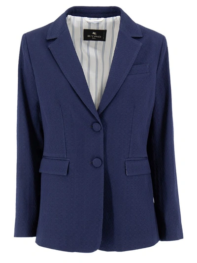 Etro Jacket In Blue