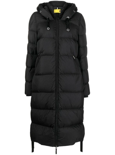 Parajumpers Padded Long Coat In Black