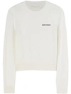 PALM ANGELS WHITE WOOL BLEND SWEATER