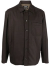 Apc Button-up Jacket In Brown