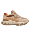 Hogan Hyperactive Panelled Leather Sneakers In Brown