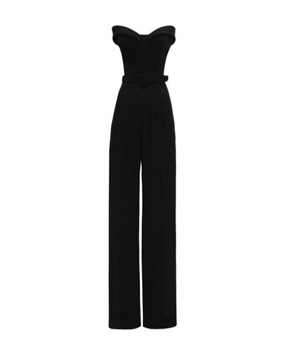 Gemy Maalouf Strapless Straight Jumpsuit - Jumpsuits In Black