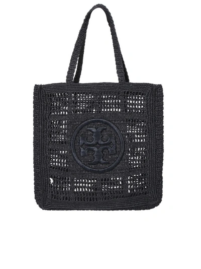 Tory Burch Ella Crochet Tote Bag In Black