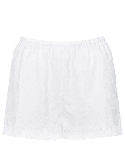 Eres Menthol Terry-cloth Shorts In White