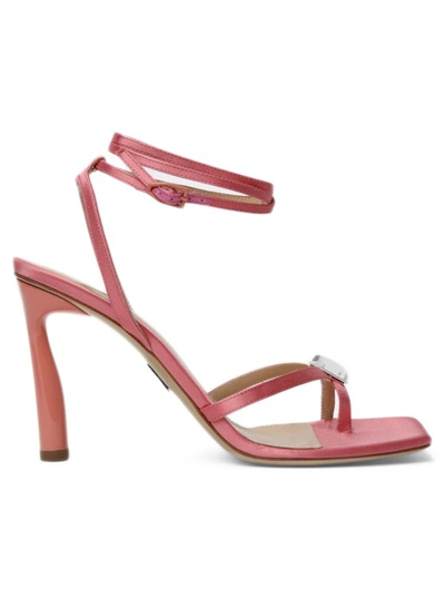 Paul Andrew Cube Toe-ring 95mm Sandals In Pink