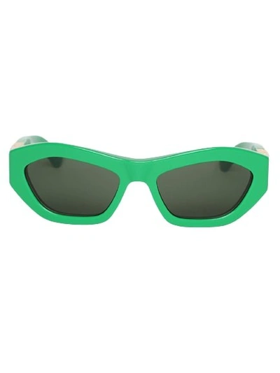 Bottega Veneta Eyewear Butterfly Frame Sunglasses In Green