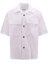 JIL SANDER COTTON SHIRT WITH CONTRASTING BUTTONS