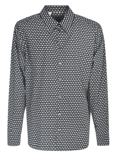 Dolce & Gabbana Geometric-print Cotton Shirt In Black