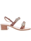 PAOLA FIORENZA 40 HEEL TAN LEATHER SANDAL