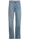 Re/done Loose Long Jeans In Blue