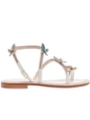 PAOLA FIORENZA SINGLE FINGER SANDAL WITH GREEN BUTTERFLIES