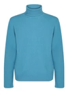 Herno Roll-neck Wool Jumper In Blue