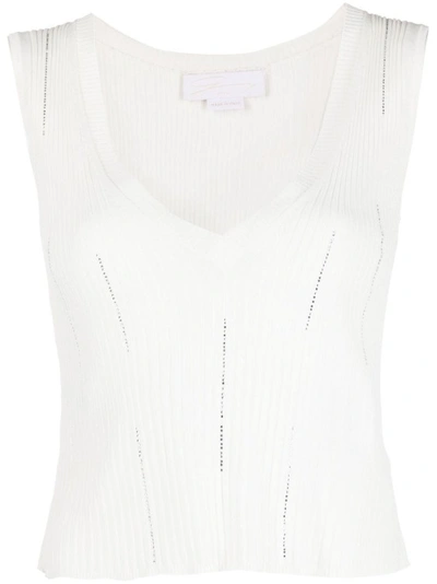 Genny Verziertes Top In White