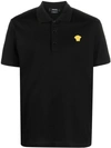 Versace Medusa Polo Shirt In Black