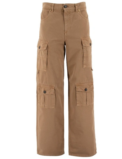 Pinko Straight-leg Cargo Trousers In Brown
