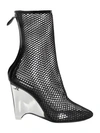 ALAÏA LA CAGE WEDGE BOOTIES