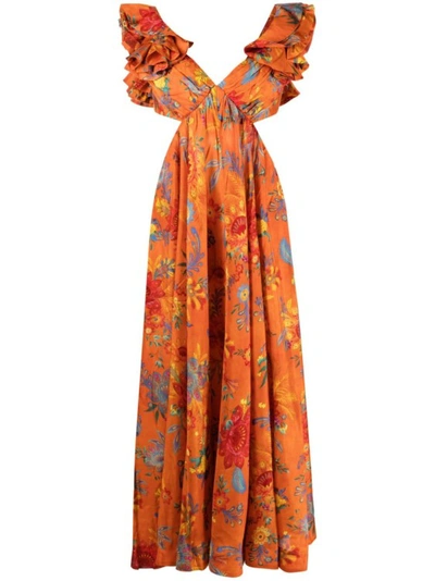 Zimmermann Orange Silk Dress