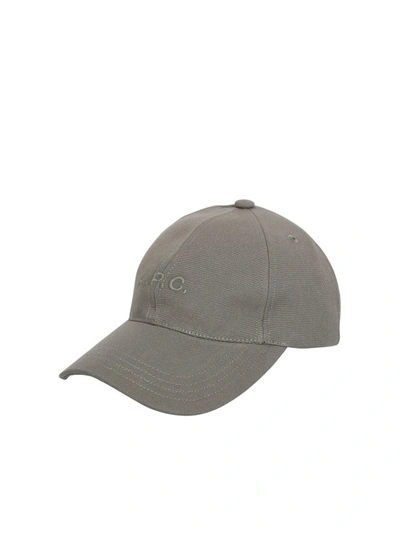 A.p.c. Charlie Logo-embroidered Baseball Cap In Green