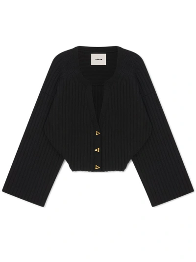 Aeron Morrow Knitted Cardigan In Black