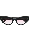 Alexander Mcqueen Cat-eye Frame Sunglasses In Black