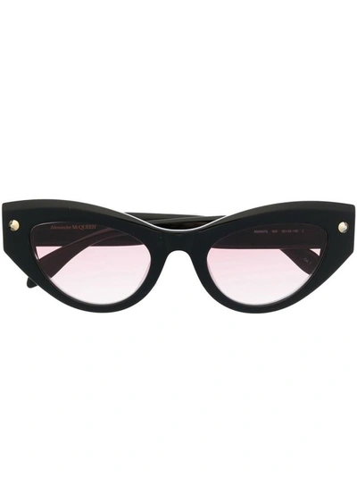 Alexander Mcqueen Cat-eye Frame Sunglasses In Black