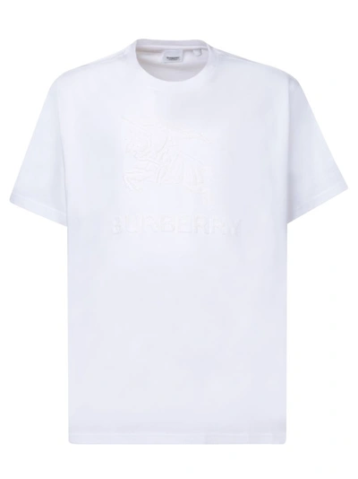 Burberry Signature Embossed Logo White Cotton T-shirt