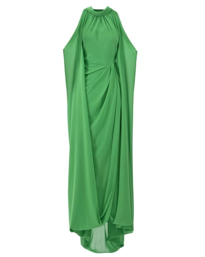 Gemy Maalouf Draped Crepe Dress - Long Dresses In Green