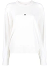 Givenchy Basic Logo Wool Sweatshirt In White