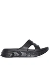 GIVENCHY BLACK RUBBER SANDALS